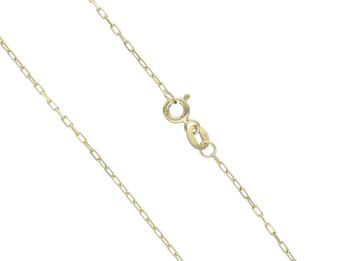 Złoty łańcuszek próby 585 o długości 45 cm, splot ankier 1,3 mm, waga 1,65 g. Subtelny i elegancki – idealny do codziennego noszenia z zawieszką lub solo.2.jpg